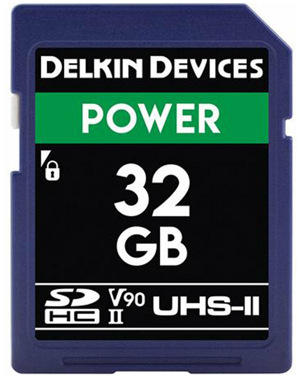 Карта памяти Delkin Devices Power SDXC 32GB 2000X UHS-II Class 10 V90 (DDSDG200032G) Olympus - фото №1