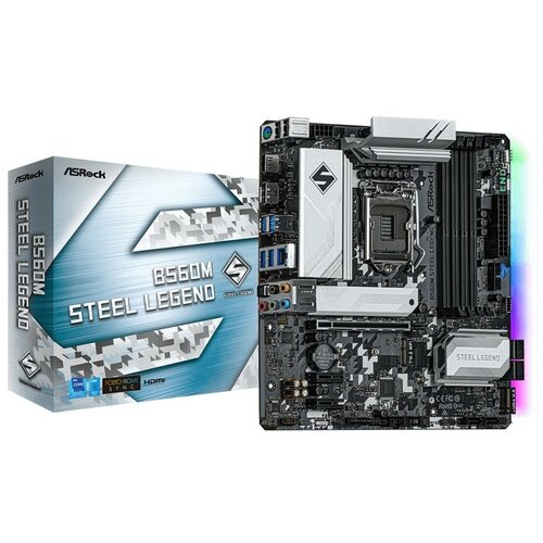 фото Материнская плата b560 s1200 matx b560m steel legend asrock
