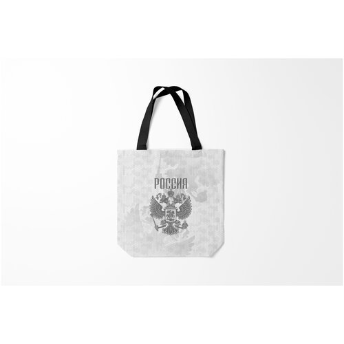 фото Сумка-шоппер / 40х40 см / патриотичные / патриотизм герб россии burnettie