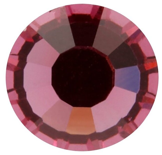 Стразы клеевые PRECIOSA цветные, 3,2 мм, стекло, 144 шт, в пакете, розовый (438-11-612 i)