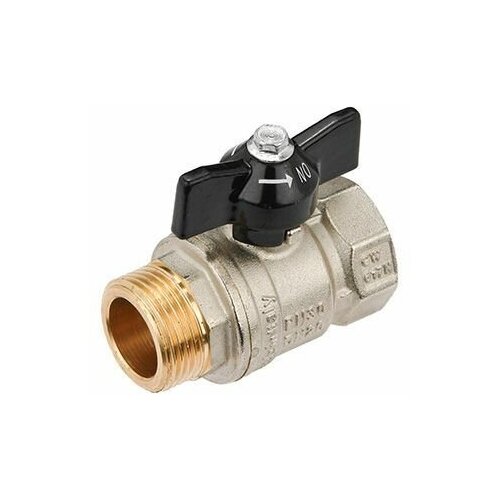 Кран шаровый 1/2 стандарт нар.-вн. бабочка General Fittings (7S00M2N040400A) кран шаровый gloria 20 мм вн нар ручка бабочка