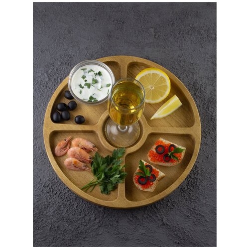 Менажница из натурального бука.Блюдо.Тарелка.Посуда для кухни.Сырница.Посуда для сервировки