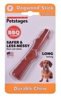 Petstages Игрушка для собак Mesquite Dogwood с ароматом барбекю 18 см средняя, 0,18 кг, 38955