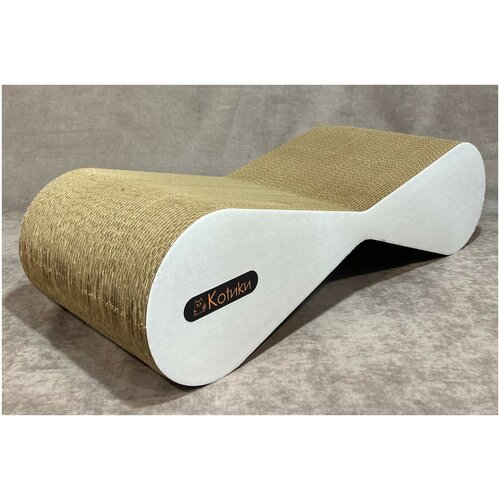 Когтеточка для кошек / Когтедралка /Когтеточка из дерева-картона/ Когтеточка из картона / Когтеточка/ Лежанка / Двухсторонняя/ эSка чёрная