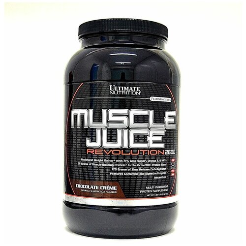 гейнер ultimate nutrition muscle juice revolution 2 13 kg vanilla creme изолейцин глутамин валин bcaa Гейнер Ultimate Nutrition Muscle Juice Revolution 2.13 kg, Cookies N Cream, изолейцин, глутамин, валин (BCAA)