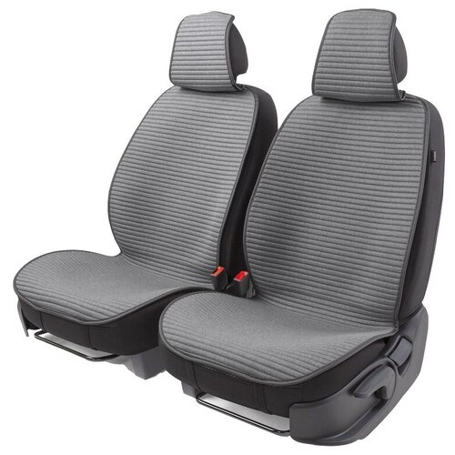 Накидки на передние сиденья Car Performance CUS-1042 GY, 2 шт., fiberflax, поролон 10 мм, серый