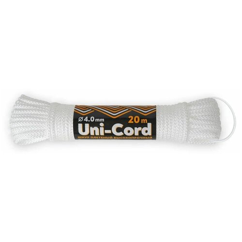 Шнур плетеный UNI-CORD 4.0 мм, 20 м, евромоток, универсальный полипропиленовый шнур