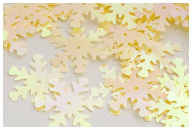 фото Пайетки россыпью Ideal TBY-FLK526 25мм цв.020 св. желтый уп.50г