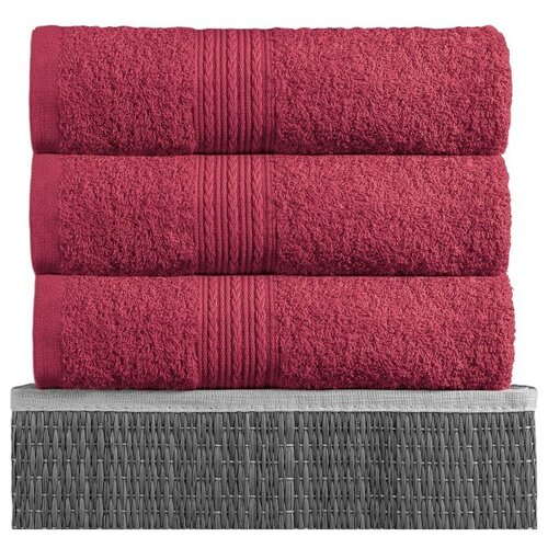 фото Bayramaly полотенце volna цвет: бордовый (40х70 см)