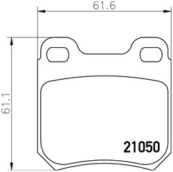 Дисковые тормозные колодки задние Mintex MDB1651 для Cadillac, Chevrolet, Opel, Saab, VAUXHALL (4 шт.)