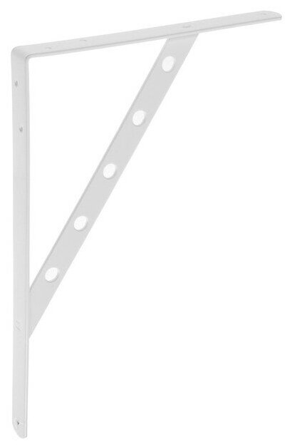 фото Кронштейн тундра усиленный 350х250 мм, полимер белый, 1 шт.