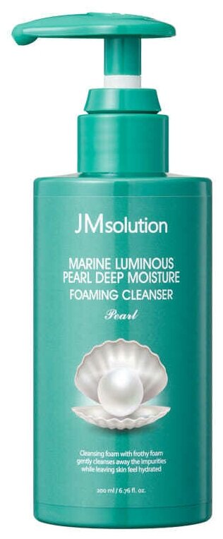 JMsolution Очищающая пенка с морскими минералами MARINE LUMINOUS PEARL DEEP MOISTURE FOAMING CLEANSER, 200 мл