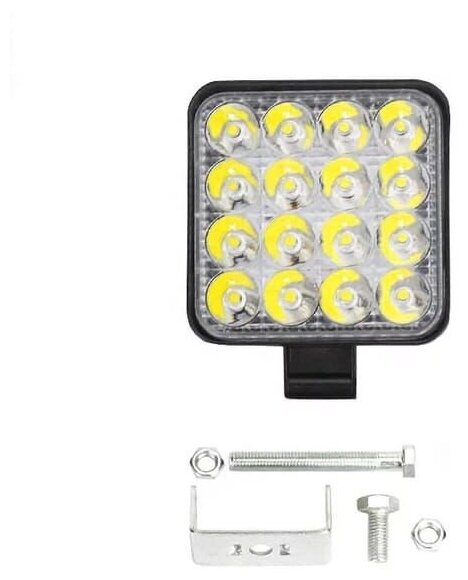 Фара светодиодная противотуманная / Дополнительная фара LED 48W 5000К мини Вспышки ФСО / Вспышки для авто