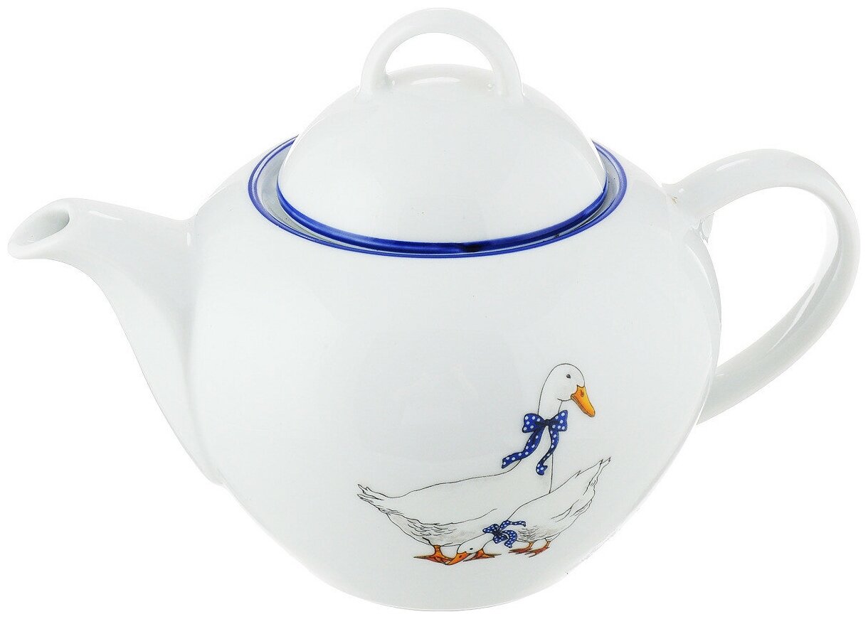 фото Чайник THUN Saphyr Гуси 550мл фарфор