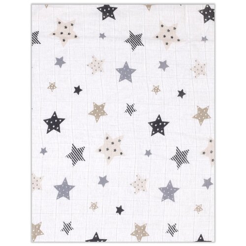 Муслиновая пеленка двуслойная для новорожденных Flyzay, Незабудки, 1 шт.