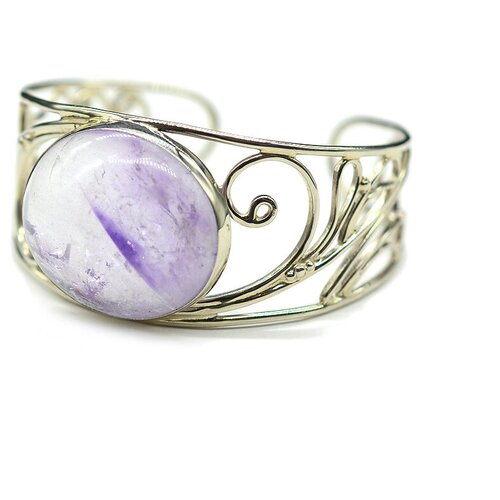 Комплект бижутерии Радуга Камня: серьги, кольцо, аметист, размер кольца 18, фиолетовый