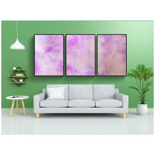 фото Набор модулных постеров для интерьера "фиолетовый, красочный, задний план" 60x90 см. в тубусе, без рамки lotsprints