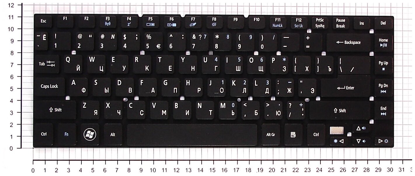 Клавиатура для ноутбука Acer NSK-R50BW 01 русская черная