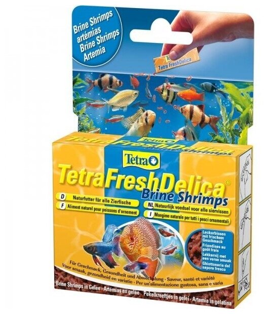 Корм для аквариумных рыб Tetra FreshDelica Brine Shrimps 48 г (желе креветки) - фотография № 13