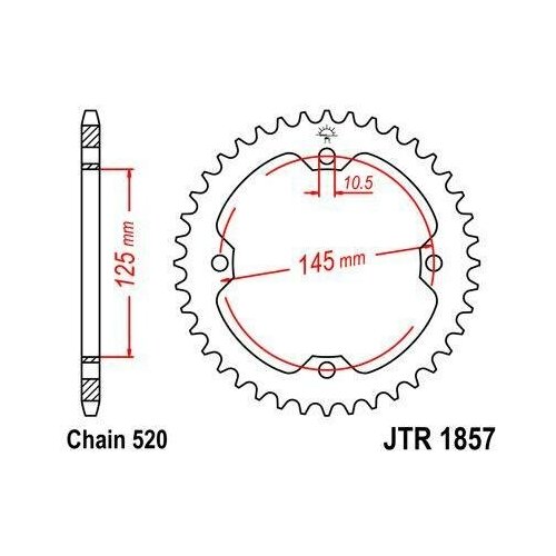 Звезда JT ведомая JTR1857.36 36 зубьев