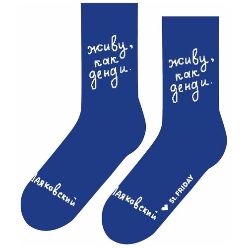 фото Носки unisex st. friday socks живу, как денди, размер 34-37