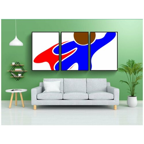 фото Набор модулных постеров для интерьера "герой, мыс, синий костюм" 60x90 см. в тубусе, без рамки lotsprints