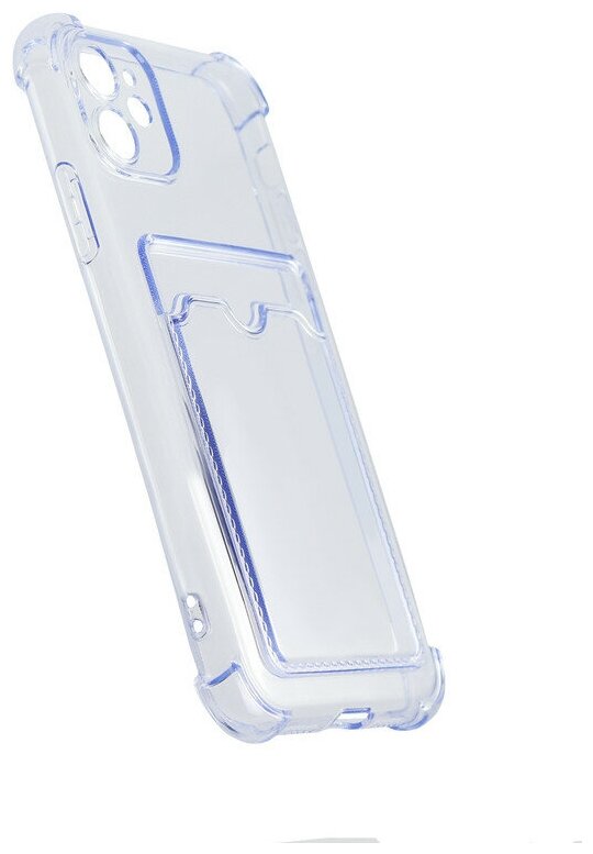 Чехол LuxCase для APPLE iPhone 11 TPU с картхолдером Light-Blue 63520 - фото №4
