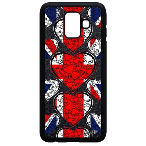 фото Противоударный чехол на // samsung galaxy a6 2018 // "флаг английский с сердцем" дизайн патриот, utaupia, цветной
