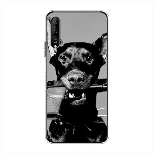 фото Силиконовый чехол "доберман" на huawei y9s / хуавей y9s case place