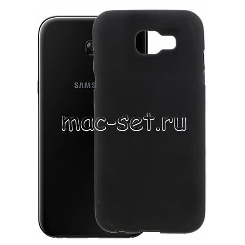 Чехол-накладка для Samsung Galaxy A7 (2017) A720 силиконовая черная 1.2 мм