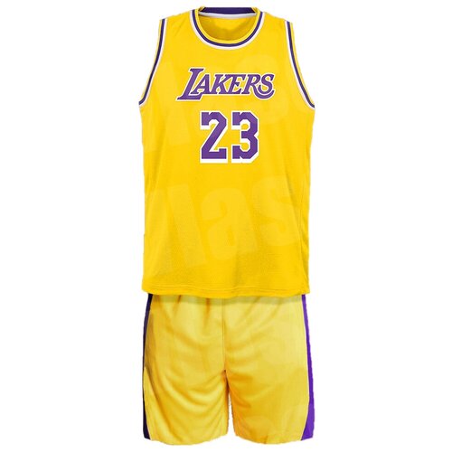 Форма  баскетбольная, футболка и шорты, размер 36, желтый