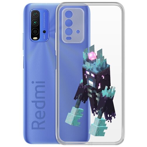 Чехол-накладка Krutoff Clear Case Несчастный Призрак для Xiaomi Redmi 9T чехол накладка krutoff clear case minecraft несчастный призрак для realme c25y