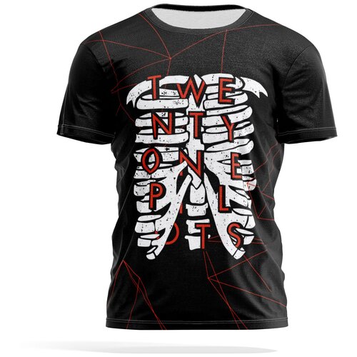 фото Футболка panin brand, размер xxl, черный, белый