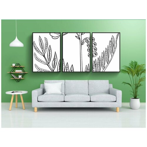 фото Набор модулных постеров для интерьера "цветок, бутон, завод" 60x90 см. в тубусе, без рамки lotsprints