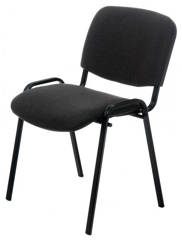 Easy Chair Стул FA_EChair Rio(изо) черн, ткань серая С-38/ТК-2 - фотография № 1