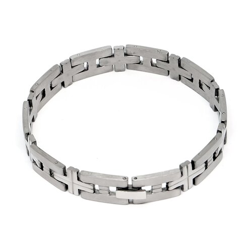 фото Браслет ruby-ruby, размер 22 см, размер l, серебряный