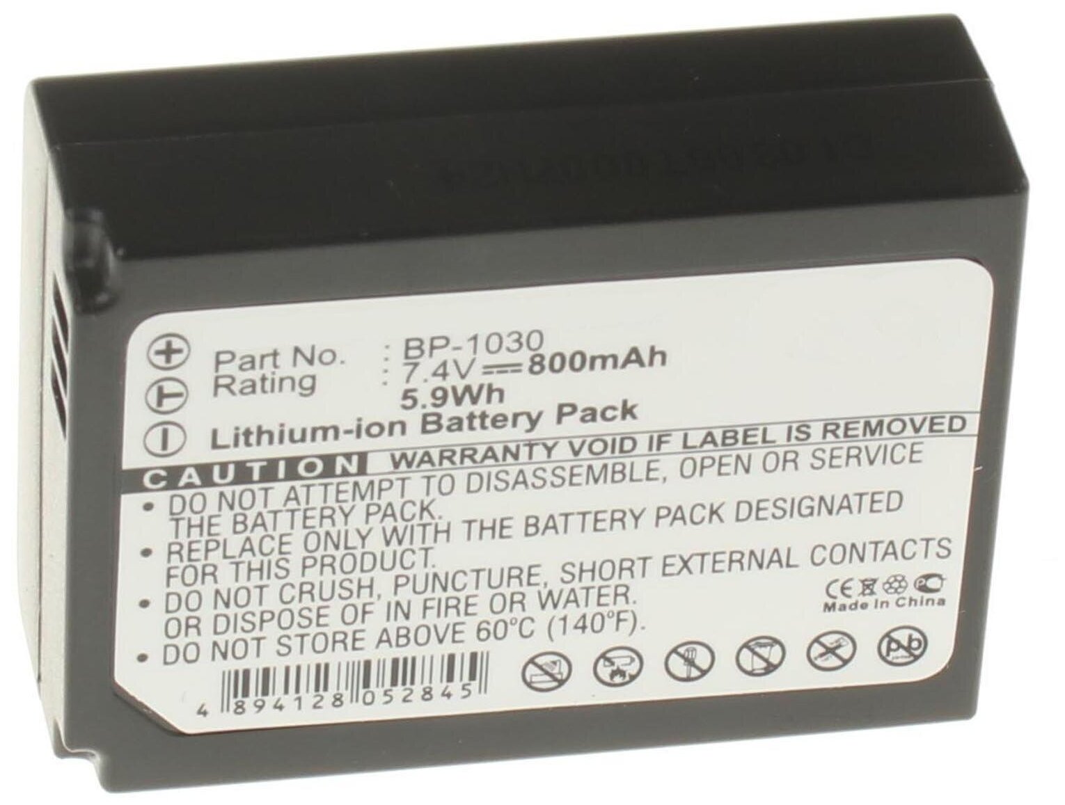 Аккумуляторная батарея iBatt 850mAh для BP1130, BP-1030, ED-BP1030