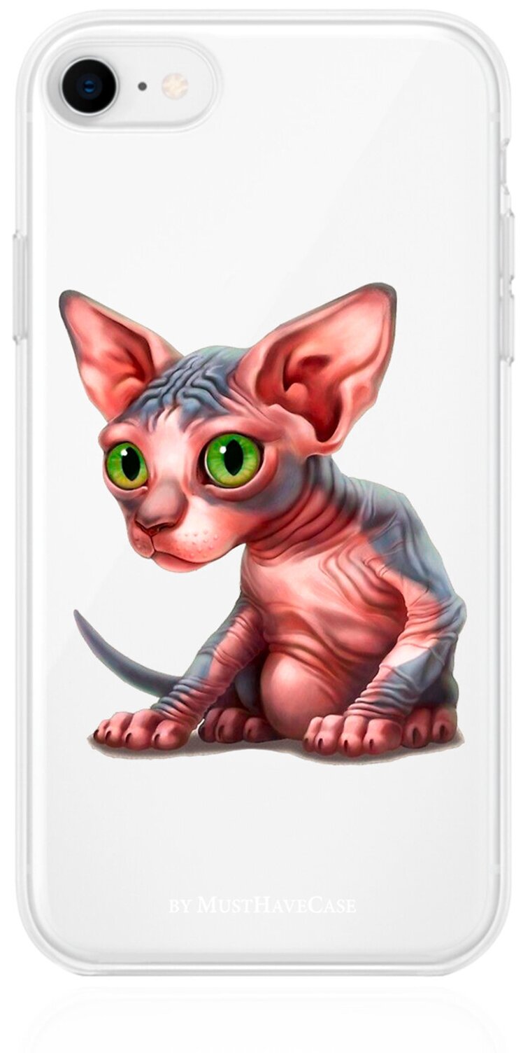 Прозрачный силиконовый чехол MustHaveCase для iPhone 7/8/SE2020 Sphinx Сфинкс 7/8/СЕ2020 Противоударный