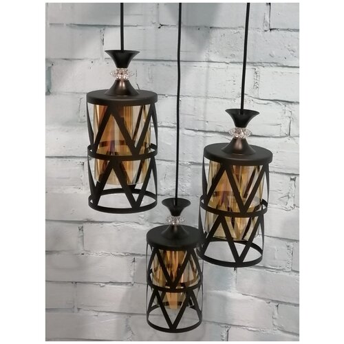 Люстра подвесная 3 плафона - Лофт