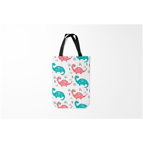 фото Сумка-шоппер / 31х42 см / звери / динозавры милые динозаврики burnettie