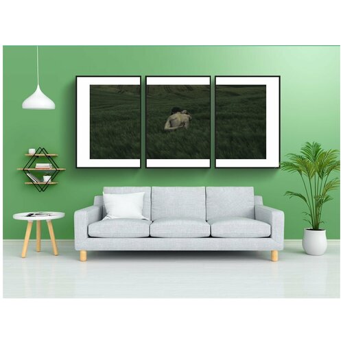 фото Набор модулных постеров для интерьера "люди, человек, назад" 60x90 см. в тубусе, без рамки lotsprints