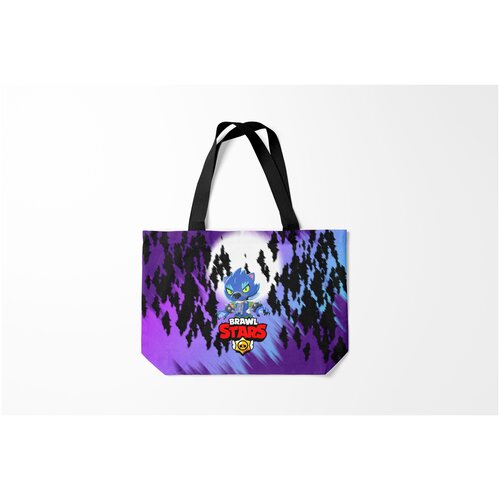 фото Сумка-шоппер / 46х35 см / геймерам / brawl stars оборотень leon. burnettie