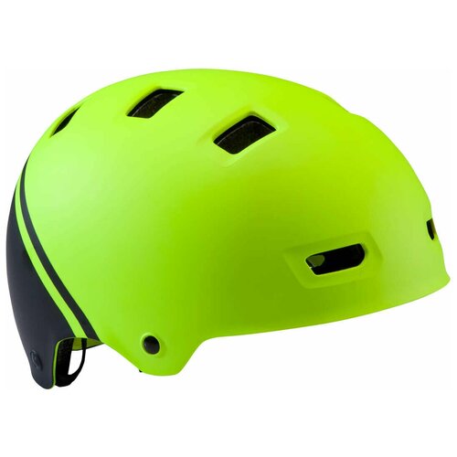 фото Шлем для велосипеда подростковый 520, размер: s, цвет: лайм/черный btwin х decathlon