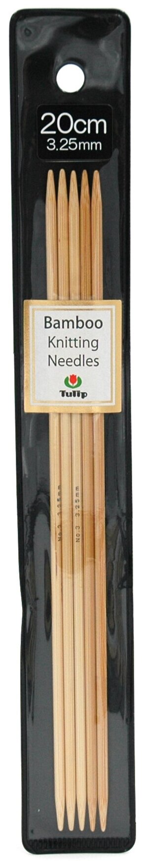 Спицы чулочные Bamboo 3,25мм/20см, Tulip, KND080325