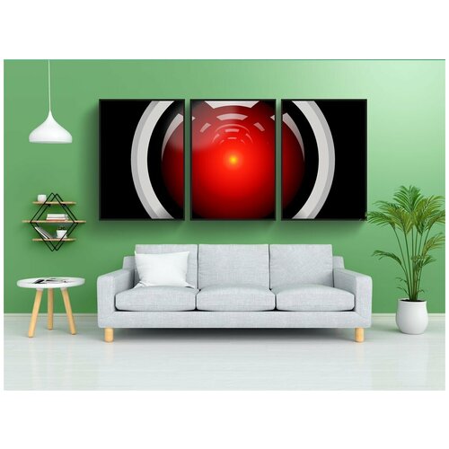 фото Набор модулных постеров для интерьера "искусственный интеллект, компьютер hal 9000, космическая одиссея" 60x90 см. в тубусе, без рамки lotsprints