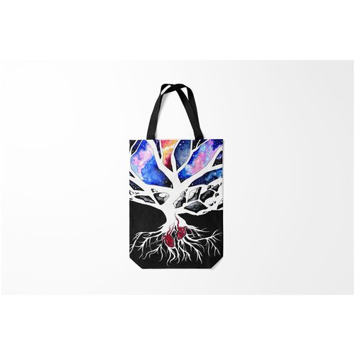 фото Сумка-шоппер / 31х42 см / тренды / абстракция звездные сердца burnettie