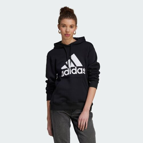 Худи adidas Essentials Big Logo Regular Fleece, размер L INT, черный худи adidas m feelcozy swt logo hl2282 серый