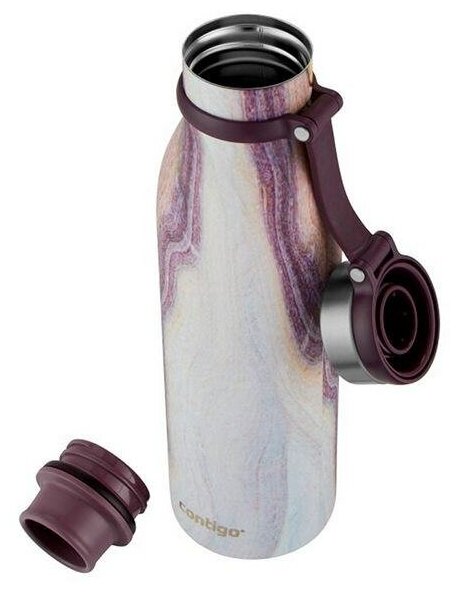 Термос-бутылка Contigo Matterhorn Couture 0.59л. белый/фиолетовый (2104547) - фотография № 3