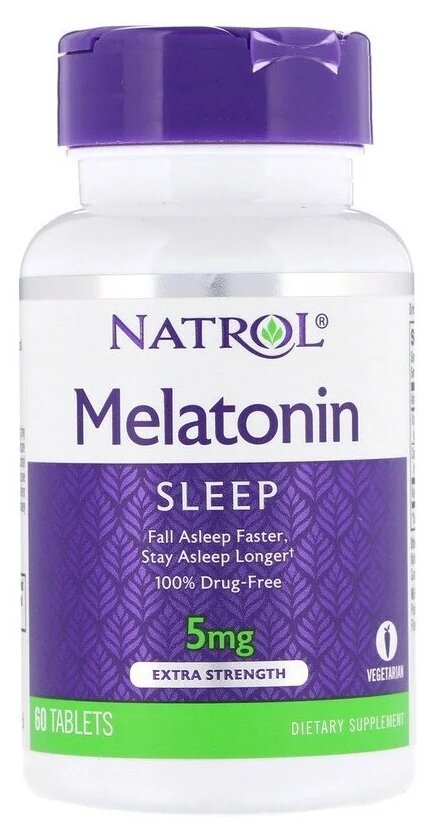 Natrol Melatonin таб., 5 мг, 40 г, 60 шт.