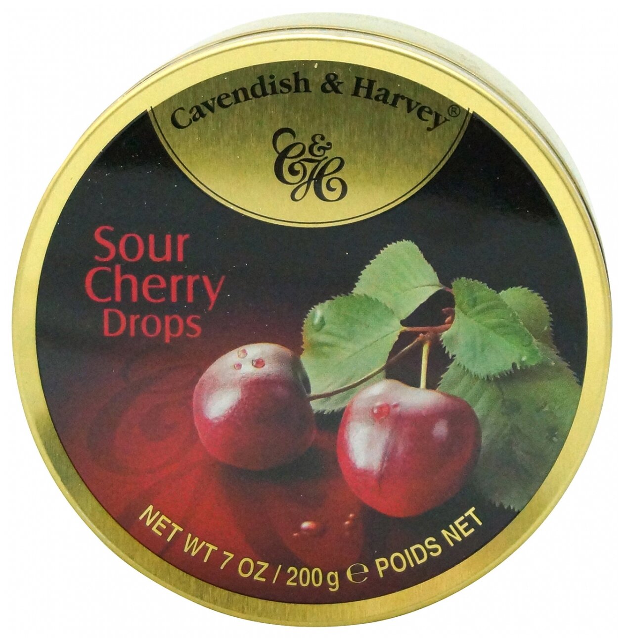 Cavendish & Harvey леденцы Sour Cherry Drops 200г - фотография № 3